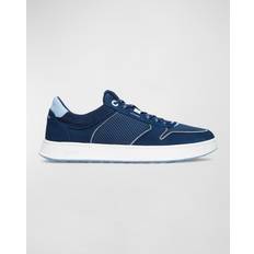 Swims Men's Strada Mix-Leather and Mesh Sneakers NAVY