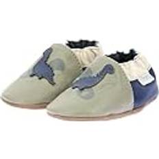 Green First Steps Children's Shoes Robeez ODINOSAURUS Babyschuhe, Khaki, Blau, 21/22 EU, Khaki Blau, 21/22