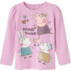 Børnetøj Name It Amanda peppapig langærmet top LAVENDER