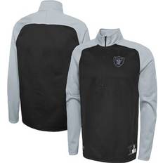 Jackets & Sweaters New Era Men's Black Las Vegas Raiders Combine Authentic O-Line Raglan Half-Zip Jacket