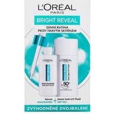 Solbeskyttelse & Selvbruning L'Oréal Paris Bright Reveal Dark Spot UV Fluid SPF50+ Set Dárková