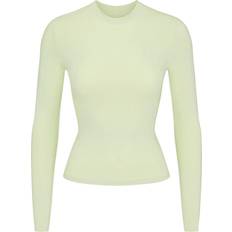 SKIMS Cotton Jersey Long Sleeve T-shirt - Pistachio