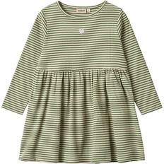 Børnetøj Wheat Jersey Kjole Sessa elm green stripe