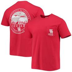 Image One Men's Red Houston Cougars Circle Campus T-Shirt