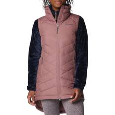 Pink - Women Vests Columbia Women's Heavenly Long Vest, Medium, Pink