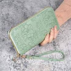 Gröna Plånböcker Shein 2024 New Korean Fashion Long Women Wallet, Multi-Functional Zipper Purse, Clutch, Handbag With Phone Pocket