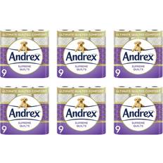 Andrex Supreme Quilts Toilet Tissue, 9 Rolls Pack Of 6