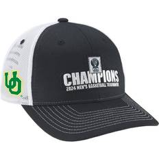 Zephyr Men's Black Oregon Ducks 2024 Pac-12 Men's Basketball Conference Tournament Champions Locker Room Adjustable Trucker Hat