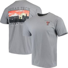 T-shirts Image One Men's Gray Texas Tech Red Raiders Team Comfort Colors Campus Scenery T-shirt Gray