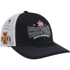 Zephyr Men's Black Iowa State Cyclones 2024 Big Men's Basketball Conference Tournament Champions Locker Room Adjustable Trucker Hat