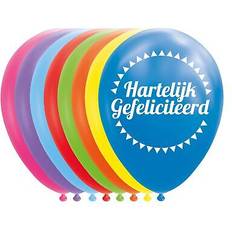 Goedkoop Ballonnen met Tekst & Thema Globos Ballonnen Hartelijk Gefeliciteerd 8 stuks 30cm