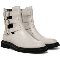 Synthetic - White Boots Franco Sarto Argo Ankle Booties - Chalk White Leather