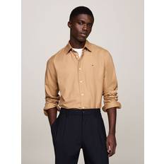 Tommy Hilfiger Beige Skjortor Tommy Hilfiger Flex Brushed Solid RF Shirt - Safari Canvas