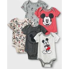 Disney Baby Boys' 5pk Mouse Knit Short Sleeve Bodysuit Newborn