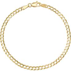 14k - Unisex Bracelets Kylie Harper 3.25mm Miami Cuban Curb Chain Bracelet in 14k Yellow Gold, Unisex Mens Ladies Size inches