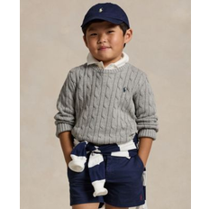 Knitted Sweaters Polo Ralph Lauren Toddler and Little Boys Cable-Knit Cotton Sweater Andover Heather