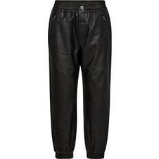 Co'Couture Bukser Co'Couture PhoebeCC Leather Zip Joggers BLACK