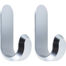 Aluminums Hallway Furniture & Accessories Normann Copenhagen Curve Silver Coat Hook 0.8" 2