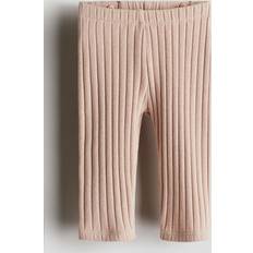 H&M Baby Rosa Bredribbade leggings bomull 9-12M