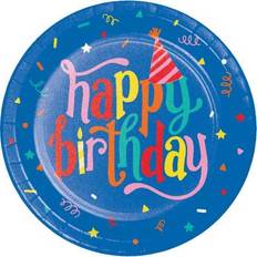 Disposable Plates Creative Converting Hats Off Birthday "Happy Birthday" Dinner Plates, 24 ct