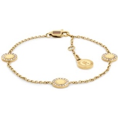 Tommy Hilfiger Bracelets Tommy Hilfiger Stationed Crystal Pendant Bracelet Gold Plate ONE SIZE