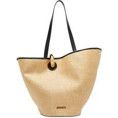 Hvite Bøttevesker Jacquemus Ivory Black Le Bambola Faux-raffia Bucket Bag IVORY BLACK