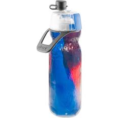 O2Cool Mist N' Sip Water Bottle for Drinking and Misting, Patriotic Tie Dye