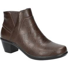 Faux Leather Boots Easy Street Mindy Bootie Women's Dark Brown Boots