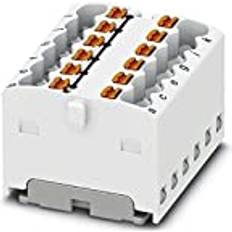 Phoenix Contact PTFIX 12 x 1,5 WH distributionsblock, internt brytt, 450 V, 17,5 A, antal anslutningar 12, tvärsnitt 0,14 mm² 2,5 mm² AWG 26 14, bredd 24,9 mm, höjd 17,7 mm, vit, 20 stycken