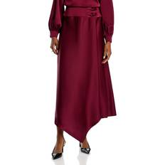 Long Skirts - XL Misook Asymmetric Maxi Skirt Sangria