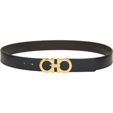 Cuero - Hombre Ropa Ferragamo Reversible and Adjustable Gancini Belt - Black/Hickory