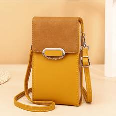 Wallets & Key Holders Veishet Yellow With Wallet Zipper Closure Ideal For Daily Use Soft Pu Material