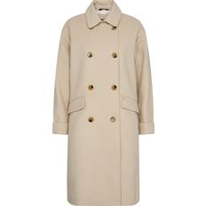 Mos Mosh Dam Kappor & Rockar Mos Mosh Feather Gray Wool Coat Jacket