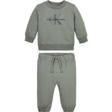 1-3M - Jungen Tracksuits Calvin Klein Jogginganzug grün tanne schwarz