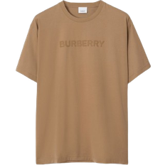 Burberry Cotton T-shirts Burberry Logo Cotton T-shirt - Camel