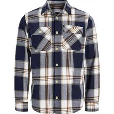 Multicolore - Uomo Camicie Jack & Jones Camicia JJEDarren Navy/Marrone/Bianco