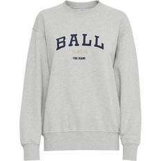 Sportig Sweatshirt Med Smart Brodyr - Gray