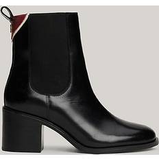 Tommy Hilfiger Women Ankle Boots Tommy Hilfiger TH Monogram Leather Ankle Boots BLACK