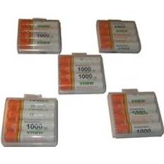 Landline Phones VHBW 20x aaa Micro Battery compatible with Panasonic KX-TGC222, KX-TGC450, KX-TGC460, KX-TGC462 Wireless Landline Phone 1000mAh, 1.2 v, NiMH orange