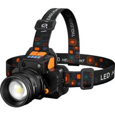 Chronus LED Headlamp 3 Modes Motion Sensor Headlamp USB Rechargeable Zoom Headlamp Waterproof Black