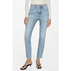 Clothing Mango Claudia slim-fit cropped jeans blue Woman Blue