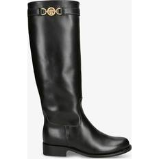 Leather High Boots Versace Leather Knee-High Boots 25 black