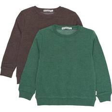Gröna Sweatshirts Minymo Sweatshirt 2-pack Hunter Green år 104 Sweatshirt