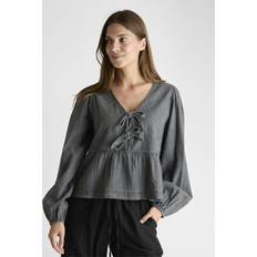 Dame - Grå Bluser Neo Noir Esmée Blouse Grey