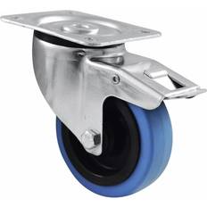 Broms Möbelhjul Roadinger Swivel Castor 100mm Blue Wheel