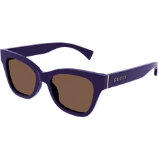 Gucci Lilla Solbriller Gucci Woman GG1133S Sunglasses Acetate - Violet Brown