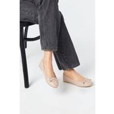 Faux Leather Ballerinas Dorothy Perkins Priya Quilted Ballet Flats Blush