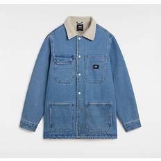 Vans Herr Ytterkläder Vans Drill Chore Denim Sherpa Jacket stonewash/blue Men Blue