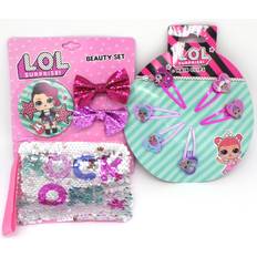 Surprise Mirror + Sequin Purse + 2 Bows + 6 Hair Clips Gift Bundle