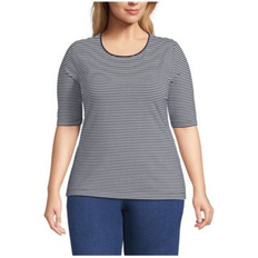 Lands' End 3XL T-shirts Lands' End Plus Elbow Sleeve Jersey Crewneck Top